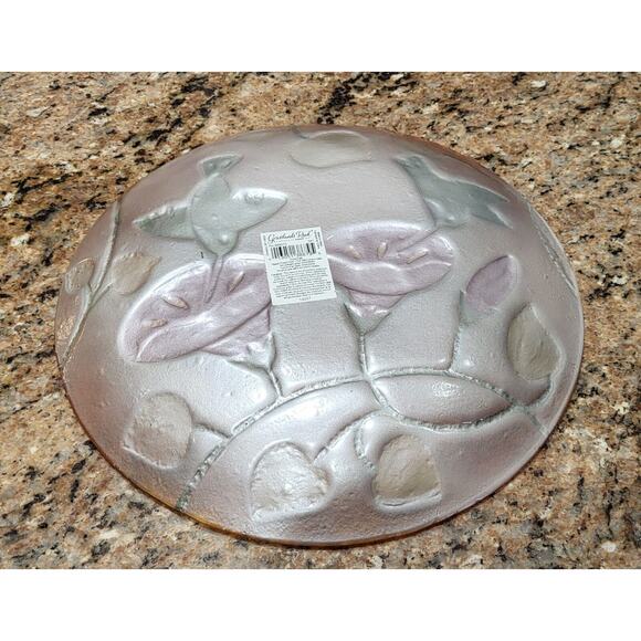 Morocco Style 12" Plate With Hummingbirds & Trumpet Flowers - Picture 8 of 9